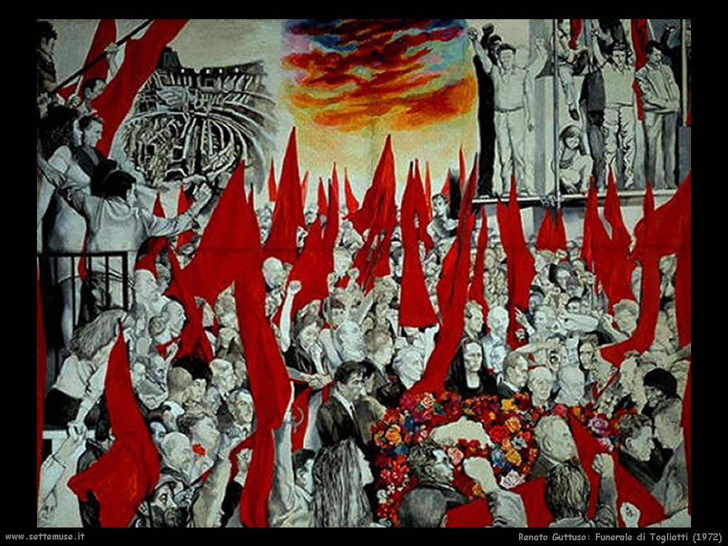 renato guttuso Funerale di Togliatti (1972)
