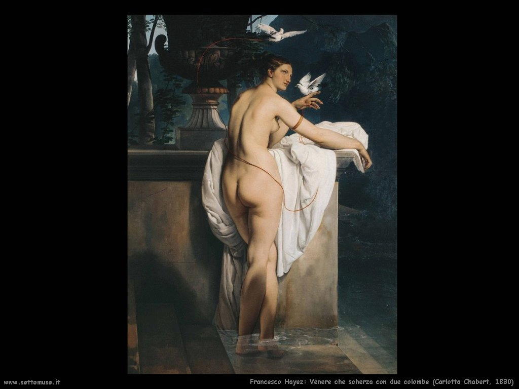Francesco Hayez Carlotta Chabert, Venere con due colombe (1830)