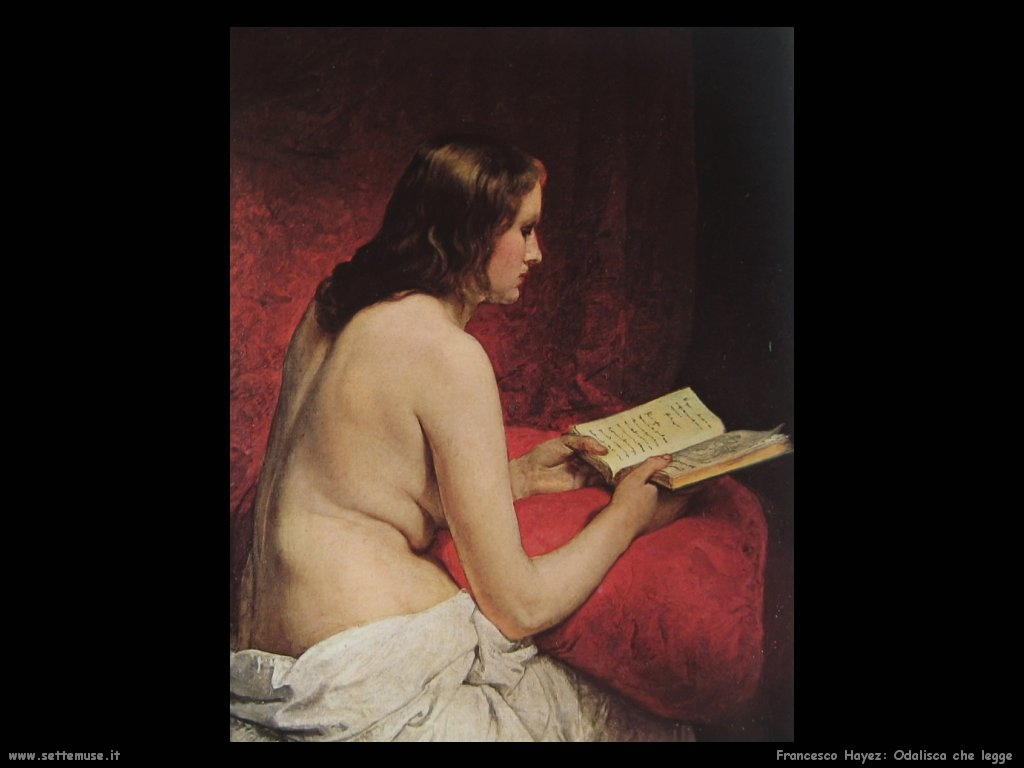 Francesco Hayez Odalisca che legge (1866)