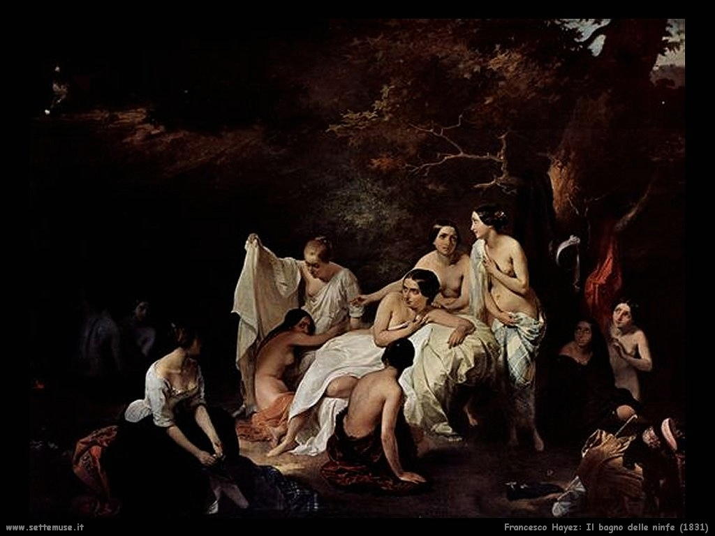 Francesco Hayez Il bagno delle ninfe (1831)
