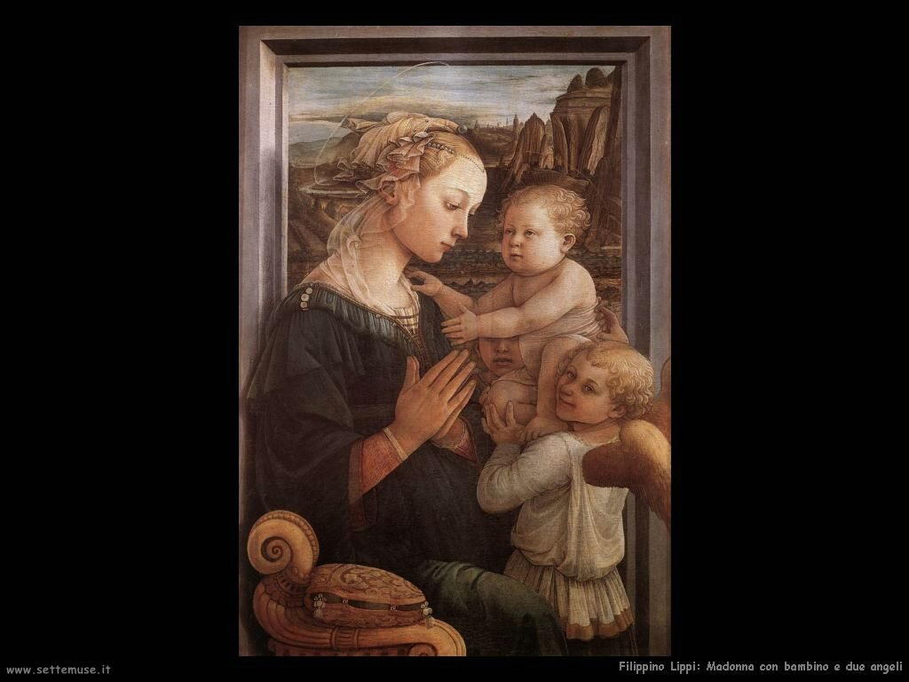Filippino Lippi madonna con bambino e due angeli