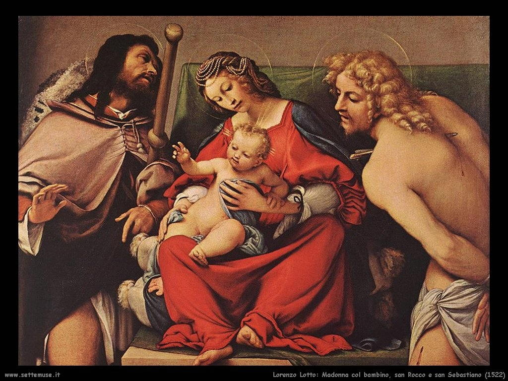 Madonna col bambino, san Rocco e san Sebastiano (1522)