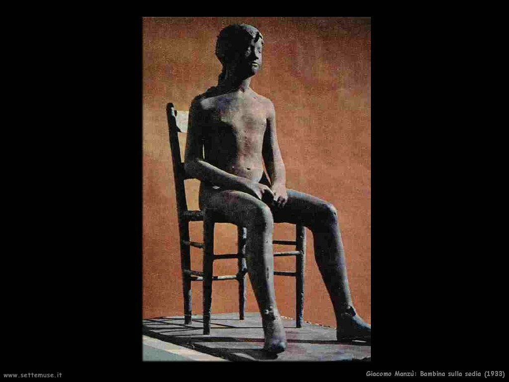 giacomo manzu Bambina sulla sedia (1933)