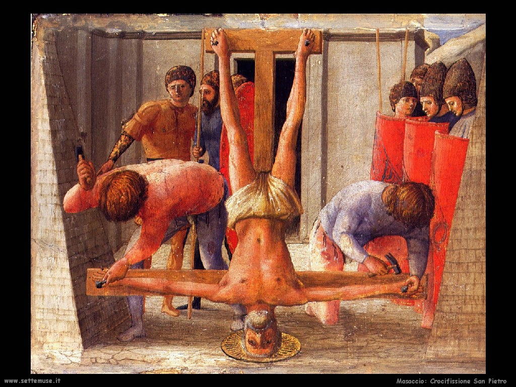 Masaccio Crocifissione San Pietro