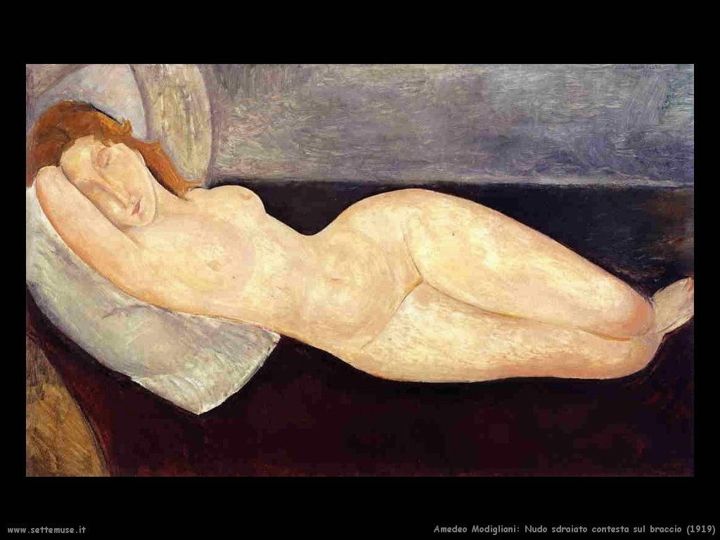 Nudo sdraiato con testa sul braccio (1919)
