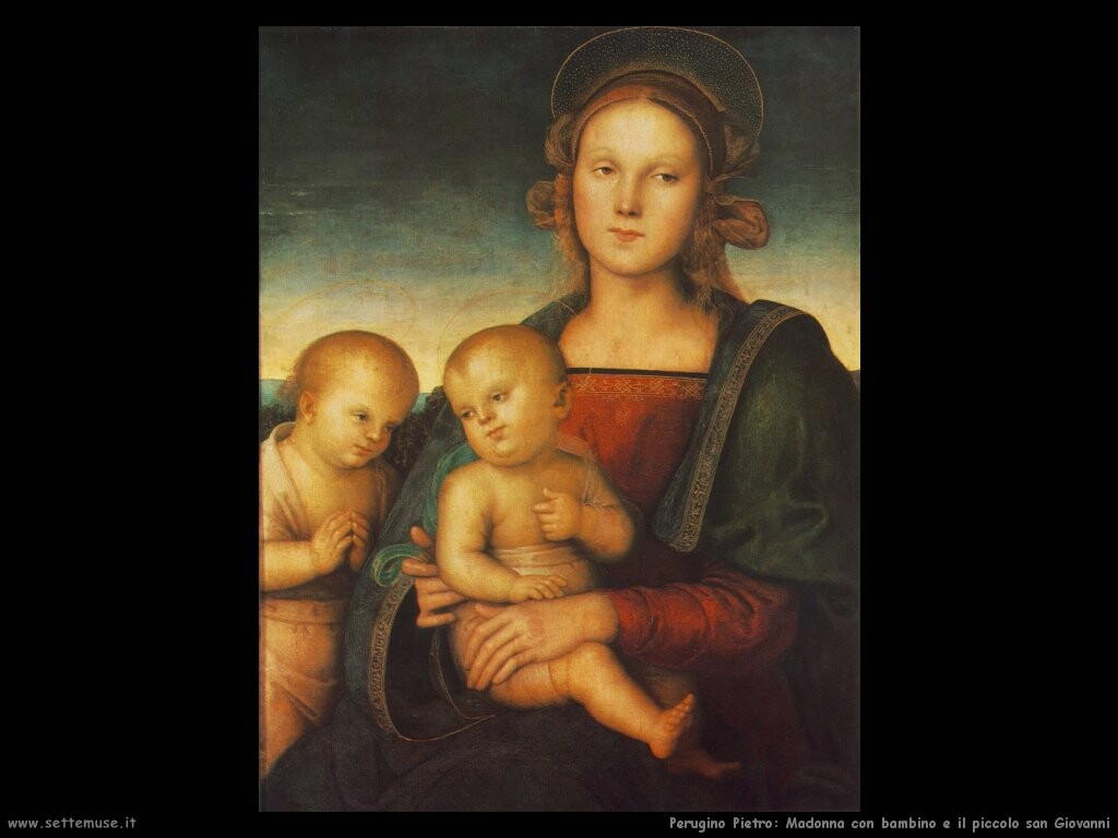 perugino pietro Madonna con bambino e il piccolo san Giovanni