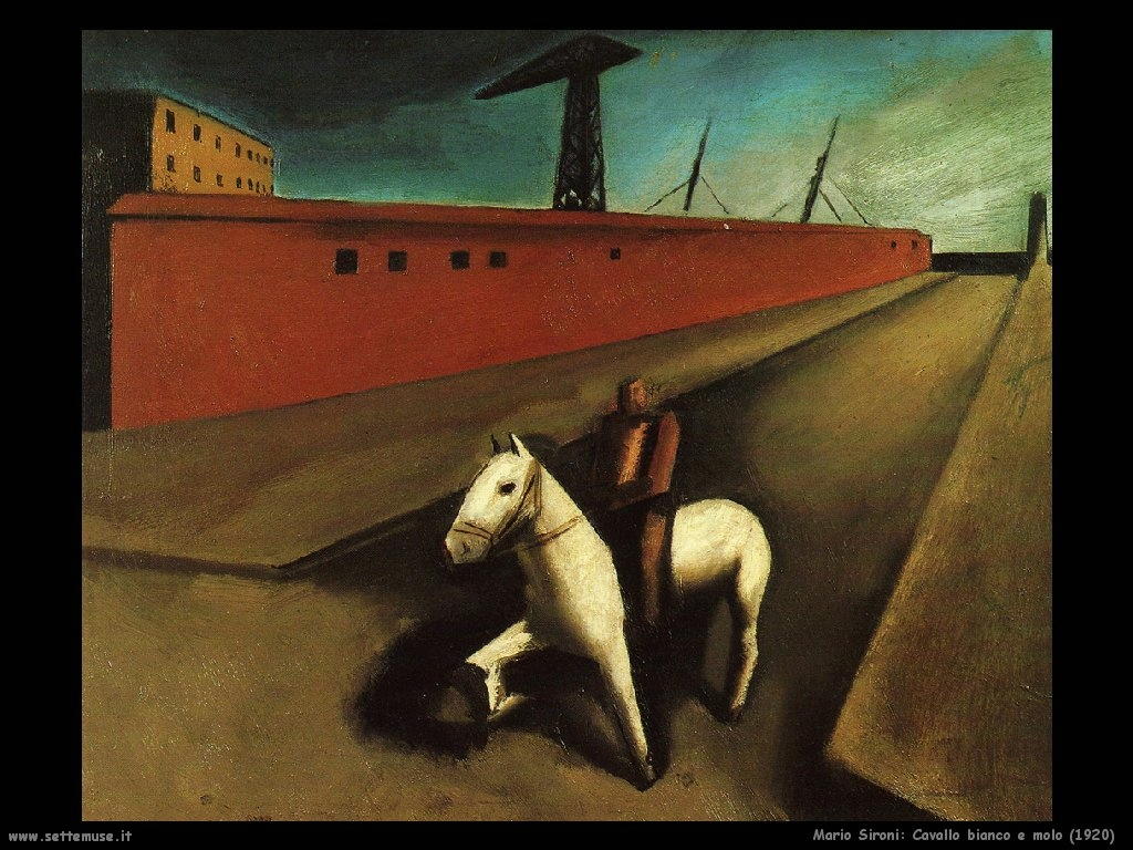 Mario Sironi Cavallo bianco e molo (1920)