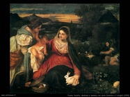 Tiziano Vecellio Madonna e bambino con santa Caterina e il coniglio (1530)