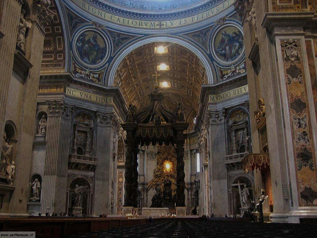 roma interno basilica san pietro foto 44