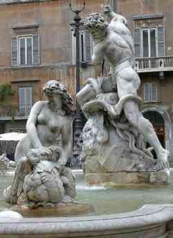 Roma  - Fontana del Nettuno - Particolare