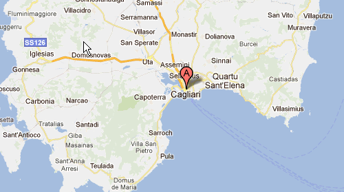 Mappa della provincia di Cagliari