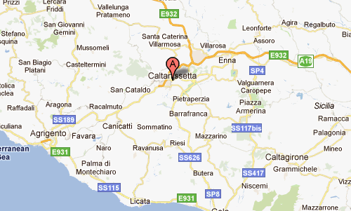 Mappa della provincia di Caltanissetta