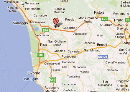 Mappa della provincia di Lucca