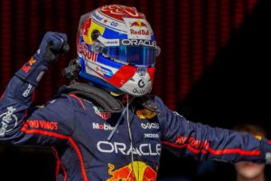 Verstappen esulta