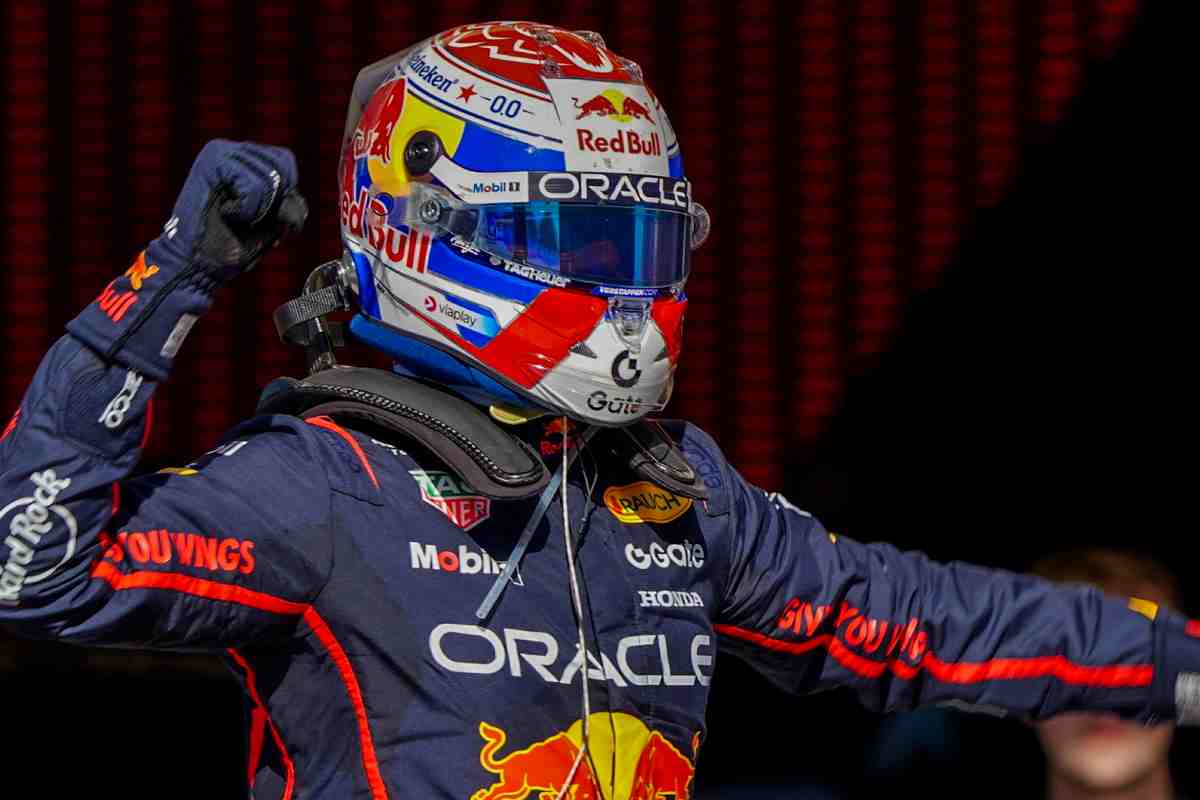 Verstappen esulta