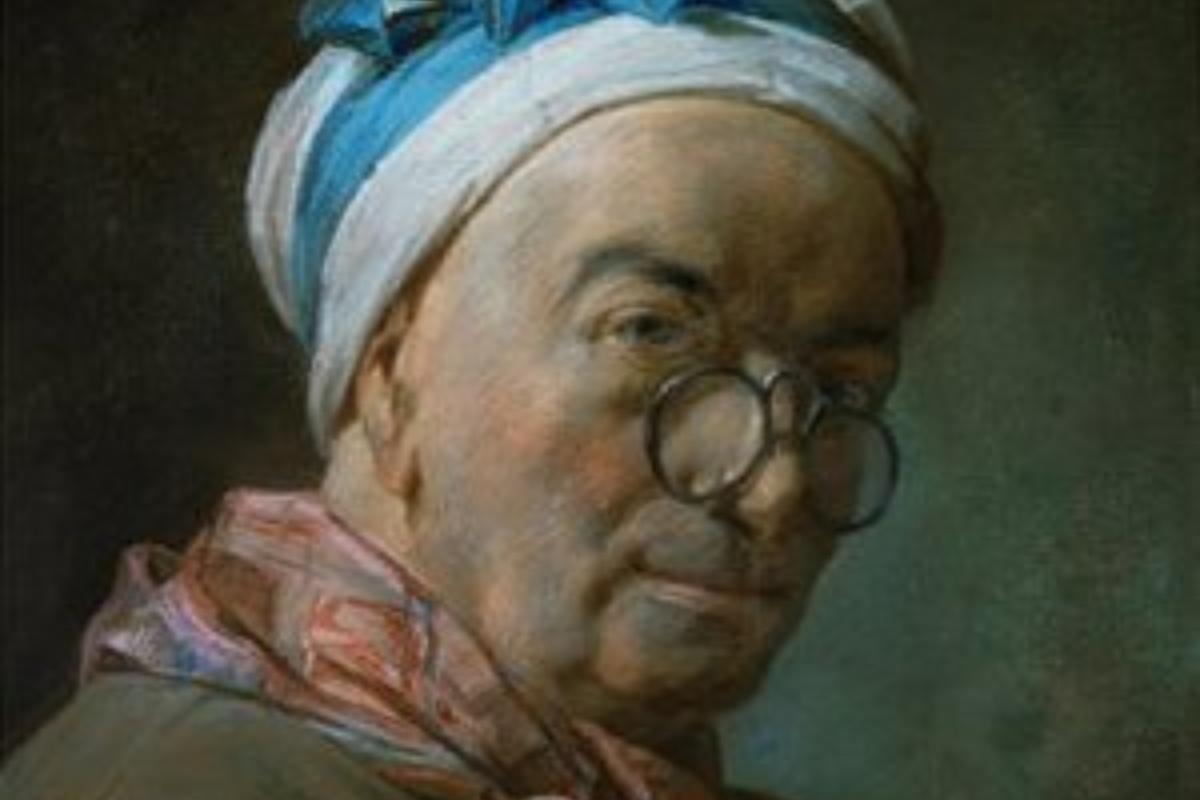 Un pezzo di autoritratto di Jean-Baptiste Chardin