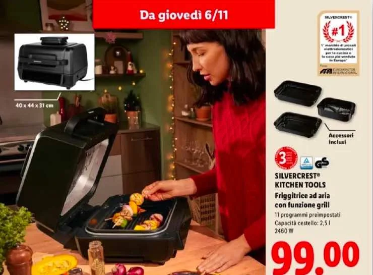 Friggitrice ad aria SilverCrest a 99 euro