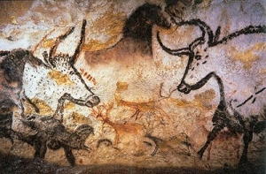 Pittura in grotta 15.000-10.000 a.C. Lascaux, Francia