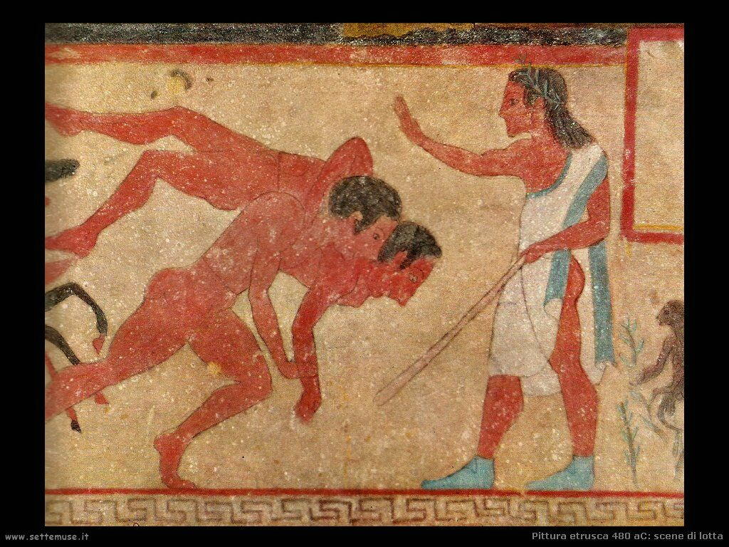 arte etrusca scene di lotta