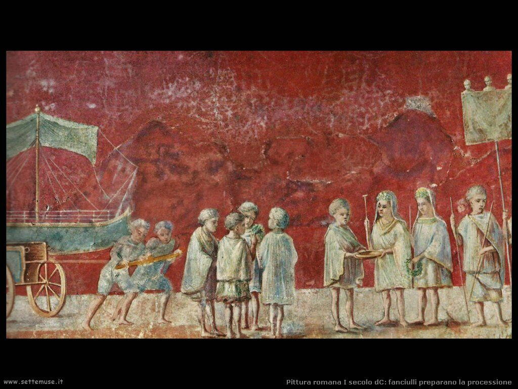 arte impero romano fanciulli in processione 2