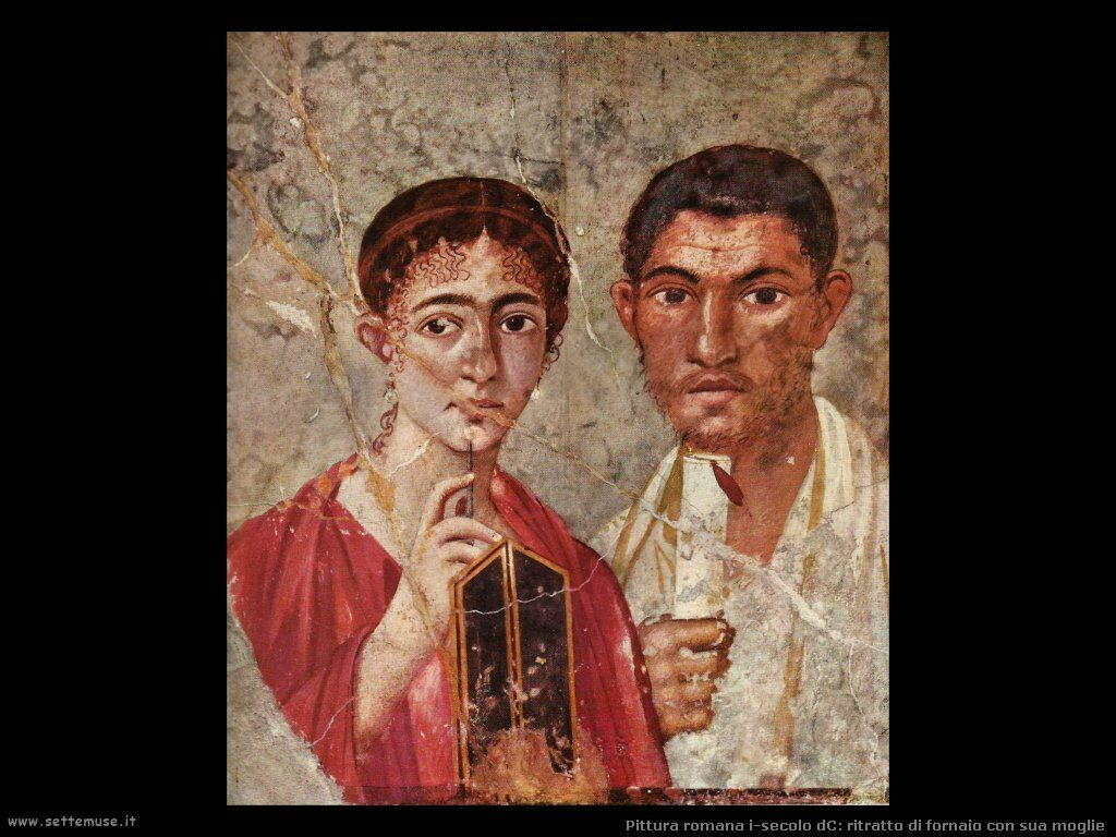 arte impero romano ritratto fornaio con moglie